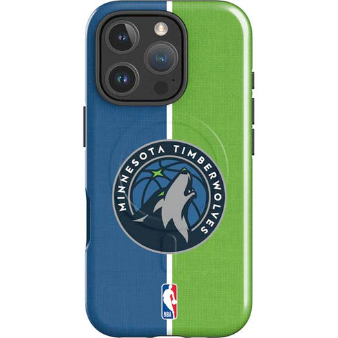 NBA Minnesota Timberwolves Canvas iPhone 16 Pro Max Magsafe Impact Case