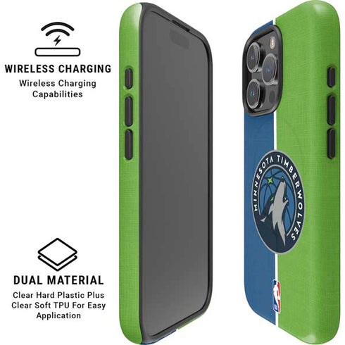 NBA Minnesota Timberwolves Canvas iPhone 16 Pro Max Magsafe Impact Case