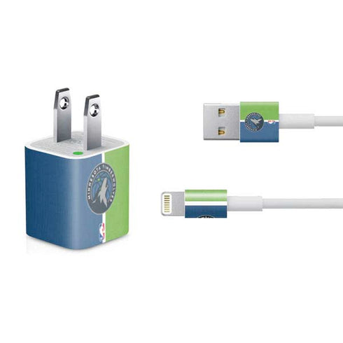 NBA Minnesota Timberwolves Canvas iPhone Charger (5W USB) Skin