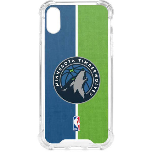 NBA Minnesota Timberwolves Canvas iPhone XS Clear Case