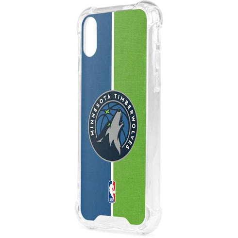 NBA Minnesota Timberwolves Canvas iPhone XS Clear Case