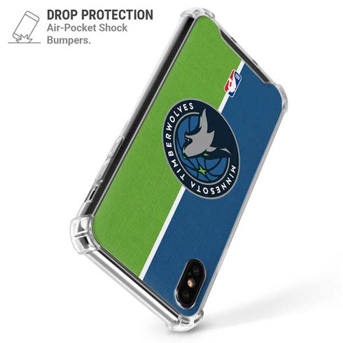 NBA Minnesota Timberwolves Canvas iPhone XS Max Clear Case