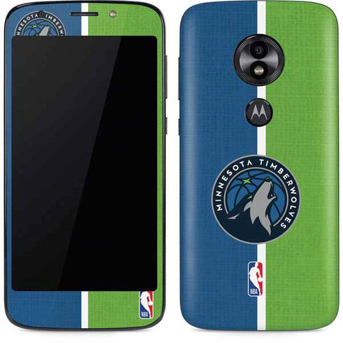 NBA Minnesota Timberwolves Canvas Moto E5 Play Skin