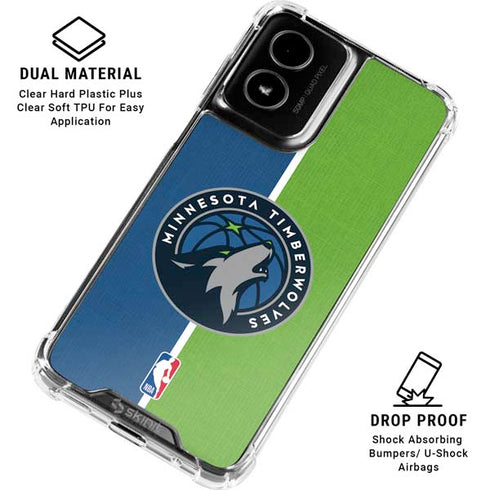 NBA Minnesota Timberwolves Canvas Moto G Power 5G (2024) Clear Case