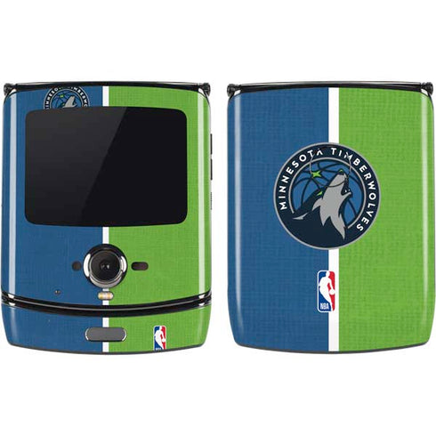 NBA Minnesota Timberwolves Canvas Motorola RAZR Skin