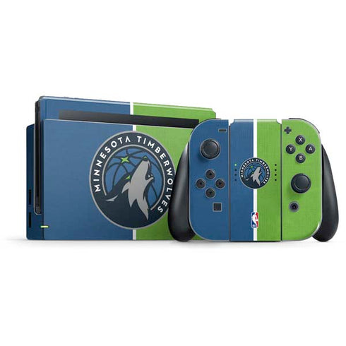 NBA Minnesota Timberwolves Canvas Nintendo Switch Bundle Skin