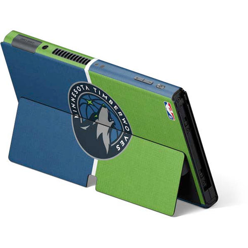 NBA Minnesota Timberwolves Canvas Nintendo Switch OLED (2021) Skin