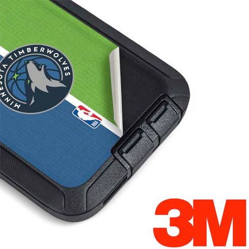 NBA Minnesota Timberwolves Canvas Otterbox Defender Galaxy Skin
