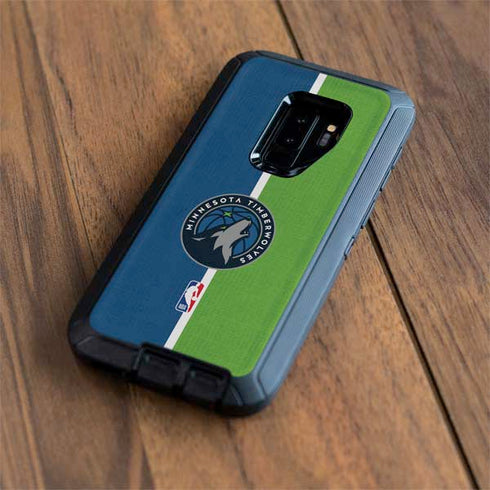 NBA Minnesota Timberwolves Canvas Otterbox Defender Galaxy Skin