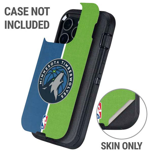 NBA Minnesota Timberwolves Canvas Otterbox Defender iPhone Skin