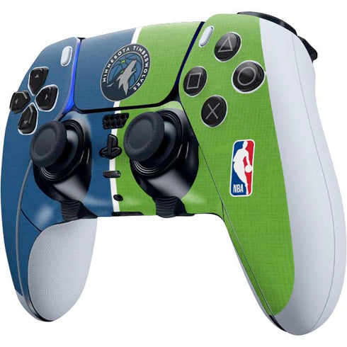 NBA Minnesota Timberwolves Canvas PS5 DualSense Edge Pro Controller Skin