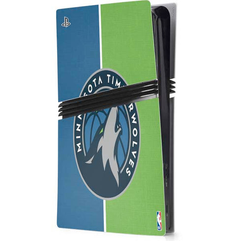 NBA Minnesota Timberwolves Canvas PS5 Pro Console Skin