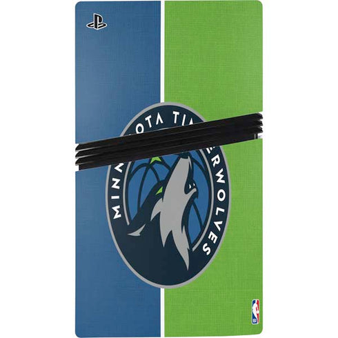 NBA Minnesota Timberwolves Canvas PS5 Pro Disk Console Skin