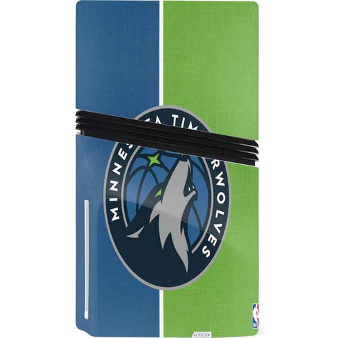 NBA Minnesota Timberwolves Canvas PS5 Pro Disk Console Skin