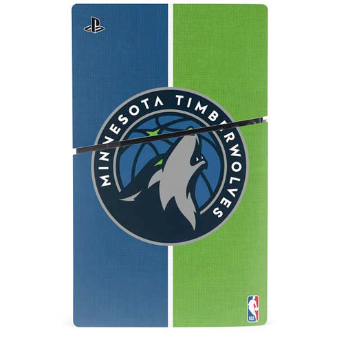 NBA Minnesota Timberwolves Canvas PS5 Slim Disk Bundle Skin