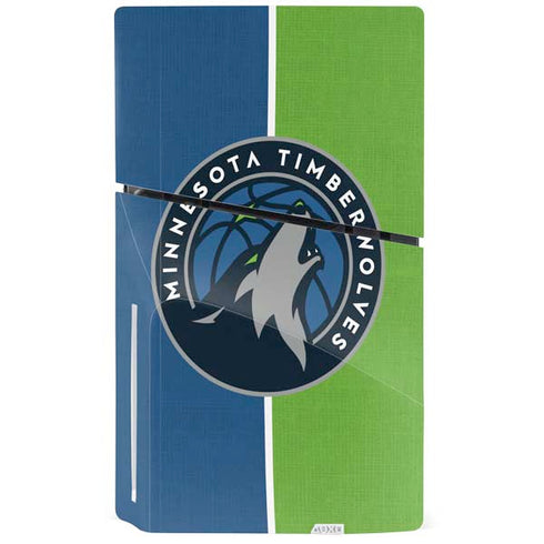 NBA Minnesota Timberwolves Canvas PS5 Slim Disk Console Skin