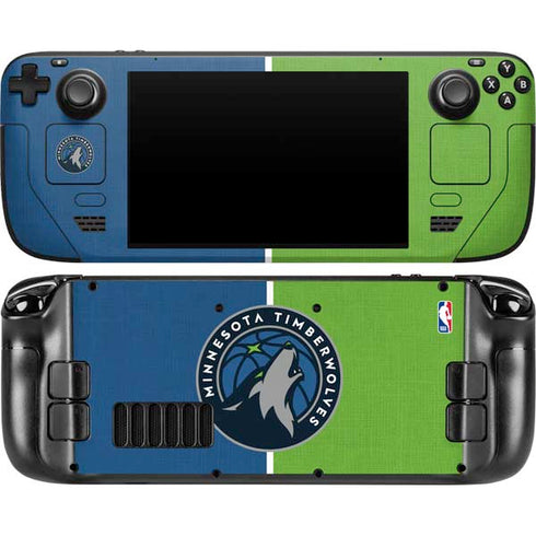 NBA Minnesota Timberwolves Canvas Steam Deck Handheld Gaming Computer OLED Skin