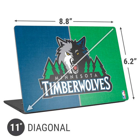NBA Minnesota Timberwolves Canvas Universal Laptop 11in (8.8 x 6.2in) Skin