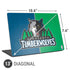 NBA Minnesota Timberwolves Canvas Universal Laptop 13in (10.6 x 7.6in) Skin