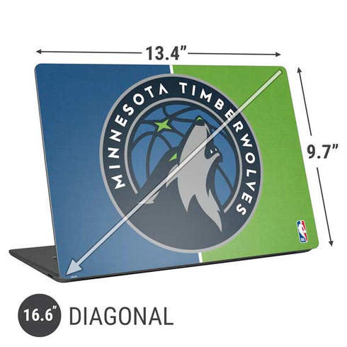 NBA Minnesota Timberwolves Canvas Universal Laptop 16.6in (13.4 x 9.7in) Skin