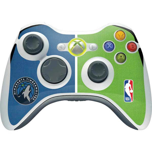 NBA Minnesota Timberwolves Canvas Xbox 360 Wireless Controller Skin