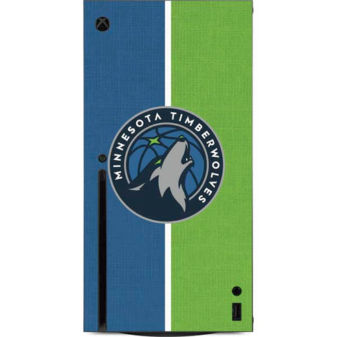 NBA Minnesota Timberwolves Canvas Xbox Series X Console Skin