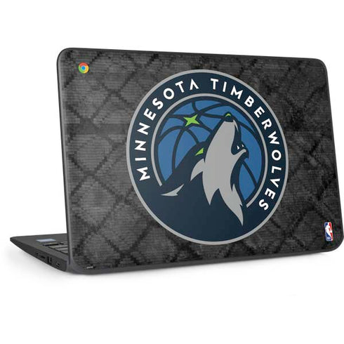NBA Minnesota Timberwolves Dark Rust HP Chromebook Skin