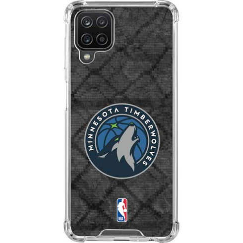 NBA Minnesota Timberwolves Dark Rust Galaxy A12 Clear Case