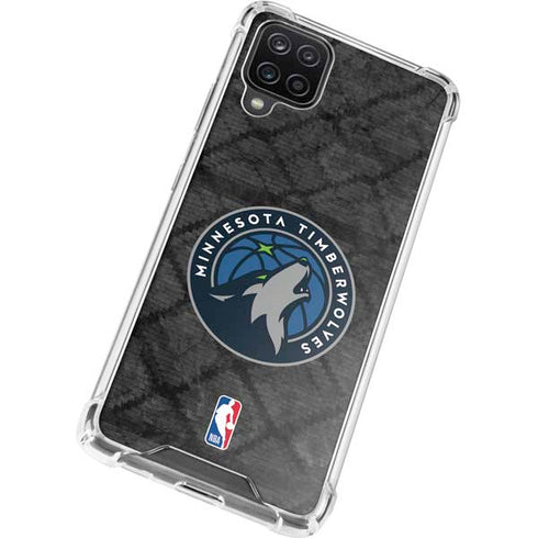NBA Minnesota Timberwolves Dark Rust Galaxy A12 Clear Case