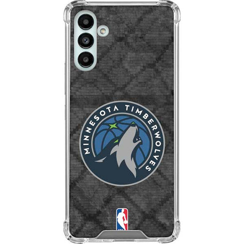 NBA Minnesota Timberwolves Dark Rust Galaxy A13 5G Clear Case