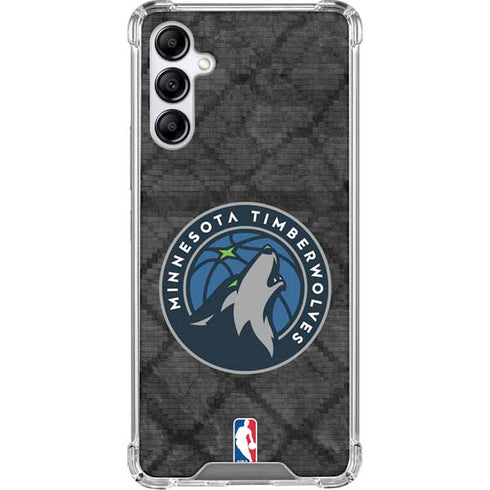 NBA Minnesota Timberwolves Dark Rust Galaxy A14 5G Clear Case