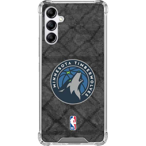 NBA Minnesota Timberwolves Dark Rust Galaxy A15 5G Clear Case