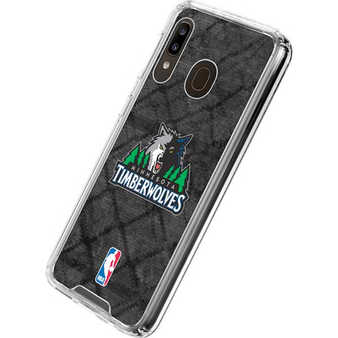 NBA Minnesota Timberwolves Dark Rust Galaxy A30 Clear Case