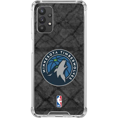 NBA Minnesota Timberwolves Dark Rust Galaxy A32 5G Clear Case
