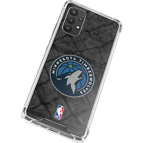 NBA Minnesota Timberwolves Dark Rust Galaxy A32 5G Clear Case