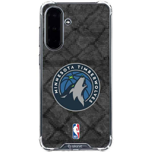 NBA Minnesota Timberwolves Dark Rust Galaxy A36 5G Clear Case