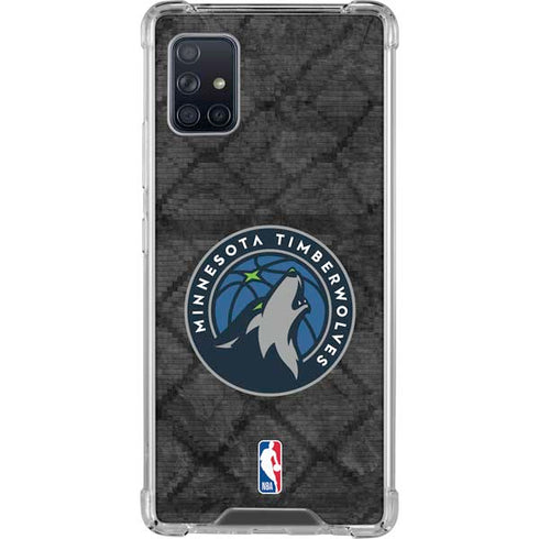 NBA Minnesota Timberwolves Dark Rust Galaxy A51 5G Clear Case