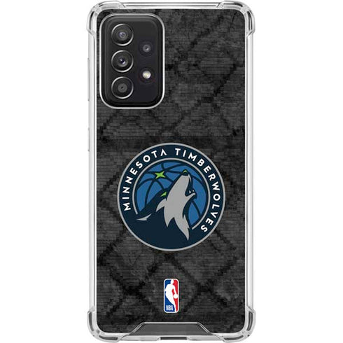 NBA Minnesota Timberwolves Dark Rust Galaxy A52 5G Clear Case