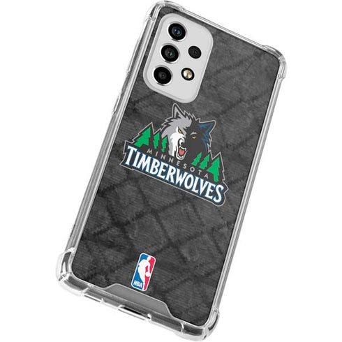 NBA Minnesota Timberwolves Dark Rust Galaxy A53 5G Clear Case