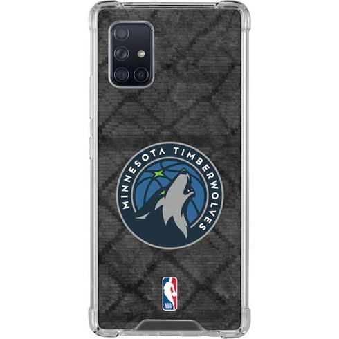 NBA Minnesota Timberwolves Dark Rust Galaxy A71 5G Clear Case