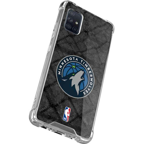 NBA Minnesota Timberwolves Dark Rust Galaxy A71 5G Clear Case
