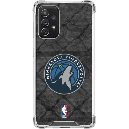 NBA Minnesota Timberwolves Dark Rust Galaxy A72 5G Clear Case