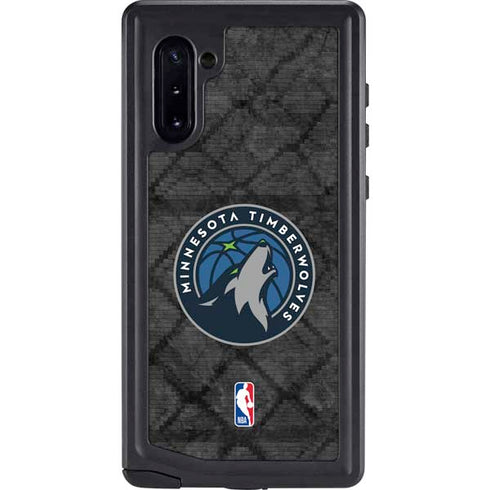 NBA Minnesota Timberwolves Dark Rust Galaxy Note 10 Waterproof Case