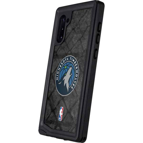 NBA Minnesota Timberwolves Dark Rust Galaxy Note 10 Waterproof Case