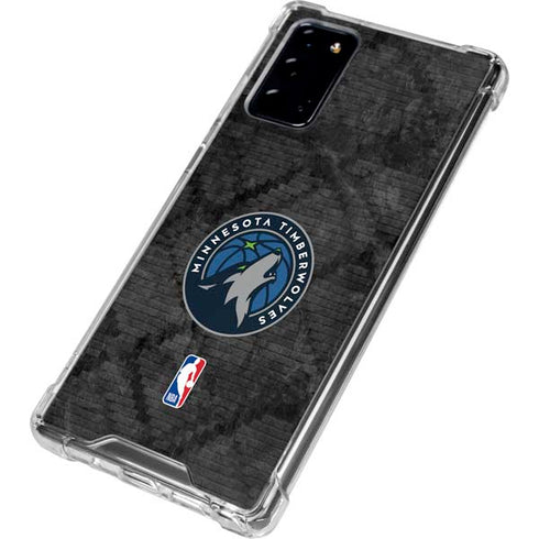 NBA Minnesota Timberwolves Dark Rust Galaxy Note20 5G Clear Case