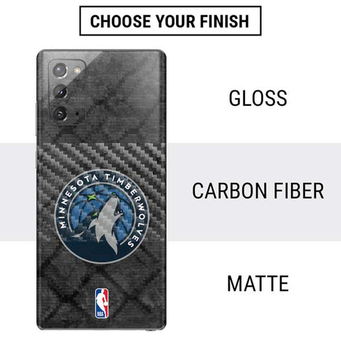 NBA Minnesota Timberwolves Dark Rust Galaxy Note20 5G Skin