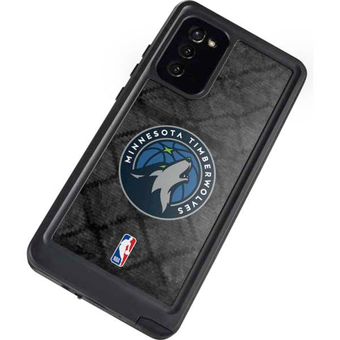 NBA Minnesota Timberwolves Dark Rust Galaxy Note20 5G Waterproof Case