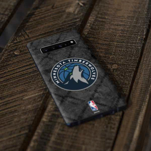 NBA Minnesota Timberwolves Dark Rust Galaxy S10 Skin