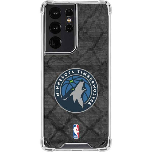 NBA Minnesota Timberwolves Dark Rust Galaxy S21 Ultra 5G Clear Case