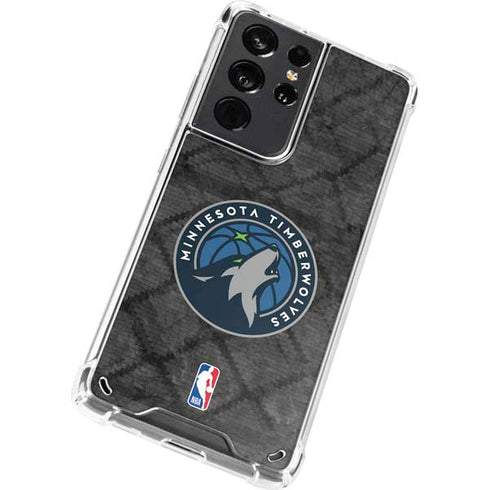 NBA Minnesota Timberwolves Dark Rust Galaxy S21 Ultra 5G Clear Case